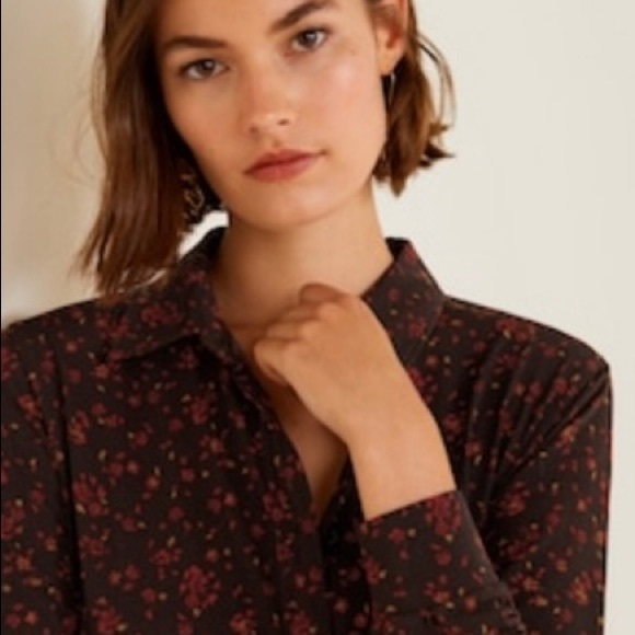 NWT MANGO SHIRT PRINTED DRESS - Picture 3 of 10